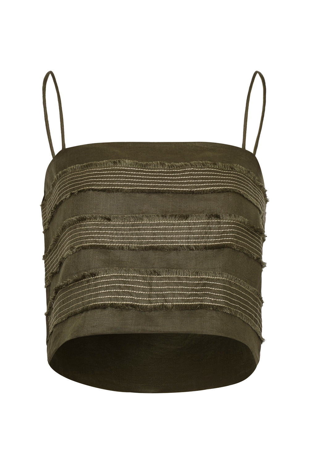 Crop top eter verde oliva