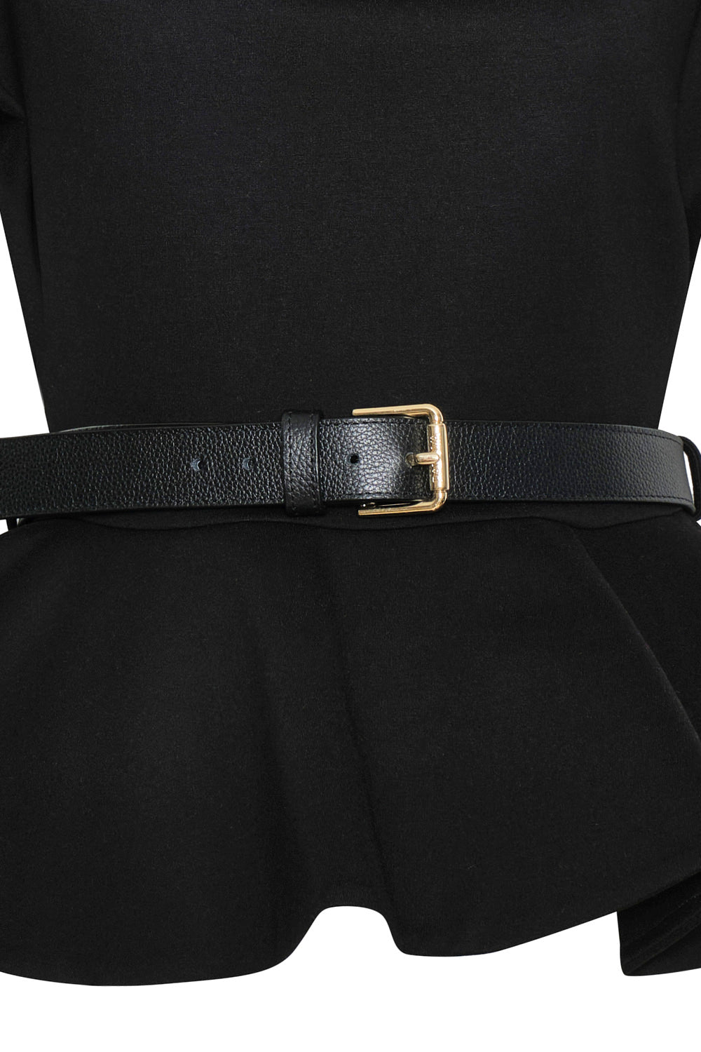 Blusa caoba negro con cinturón