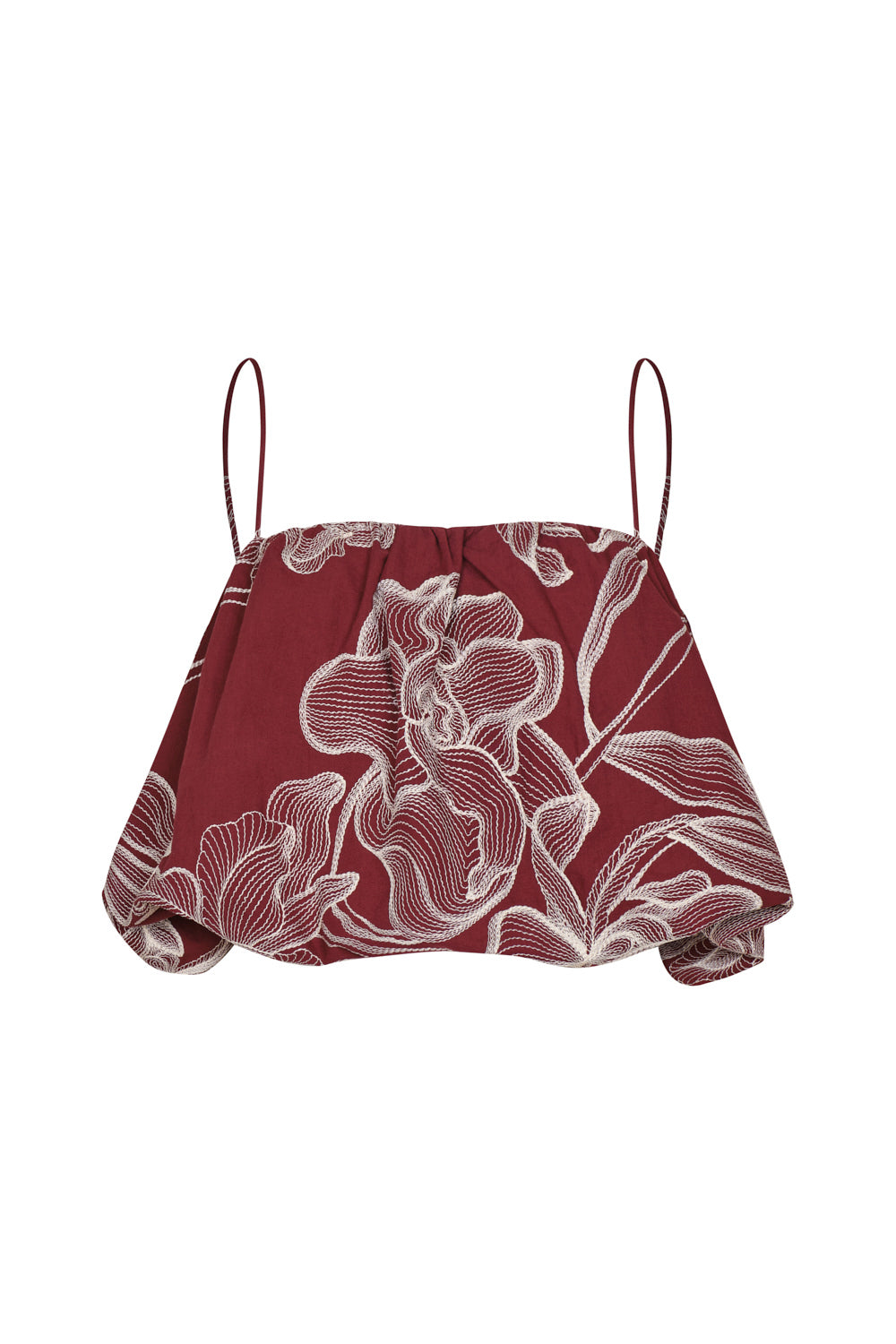 Crop top vienna vinotinto