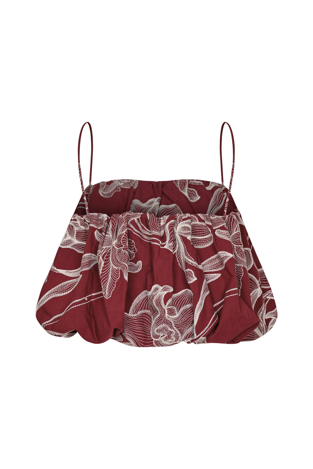 Crop top vienna vinotinto