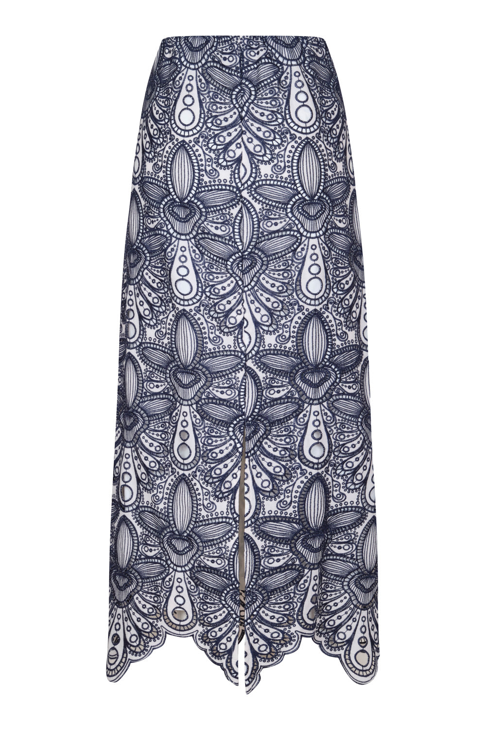 Falda marsella ivory navy