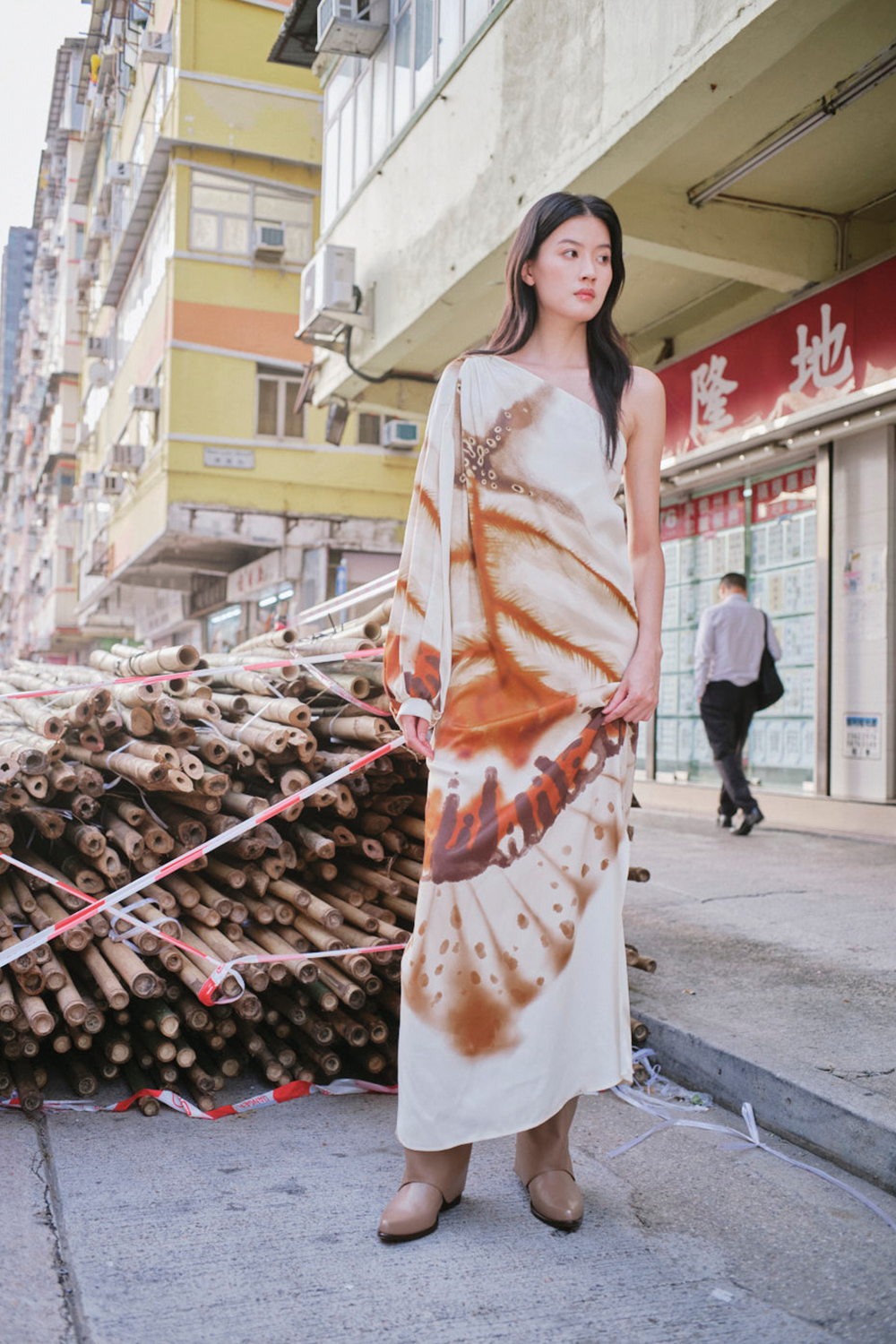 Vestido New Selma ivory moca