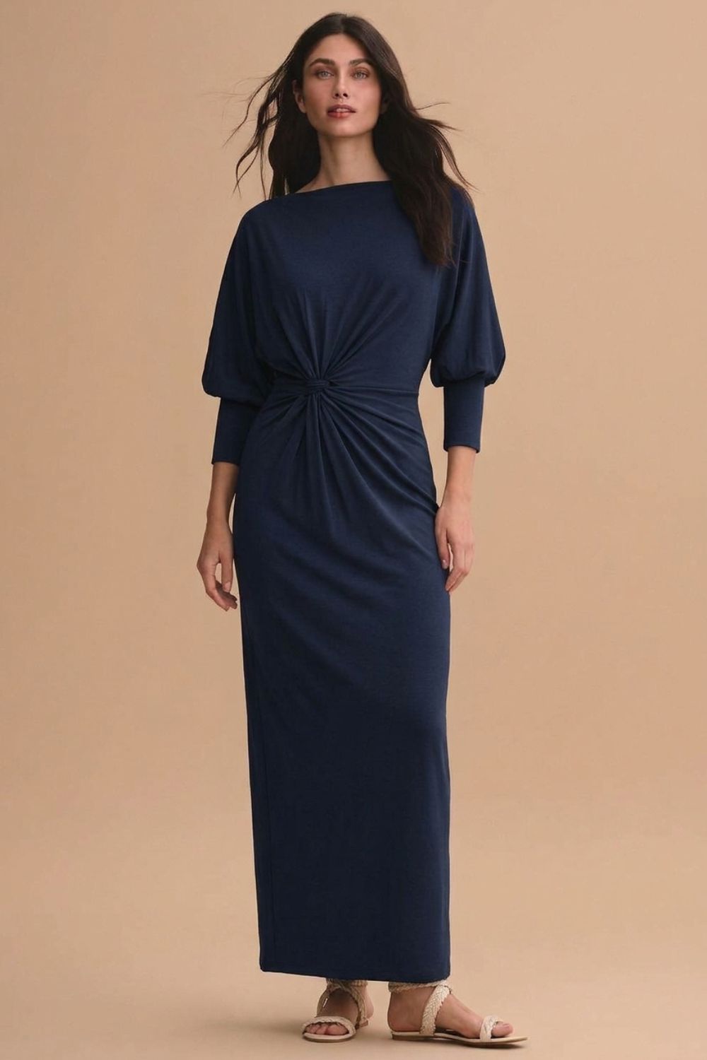 Vestido monte fuji azul navy