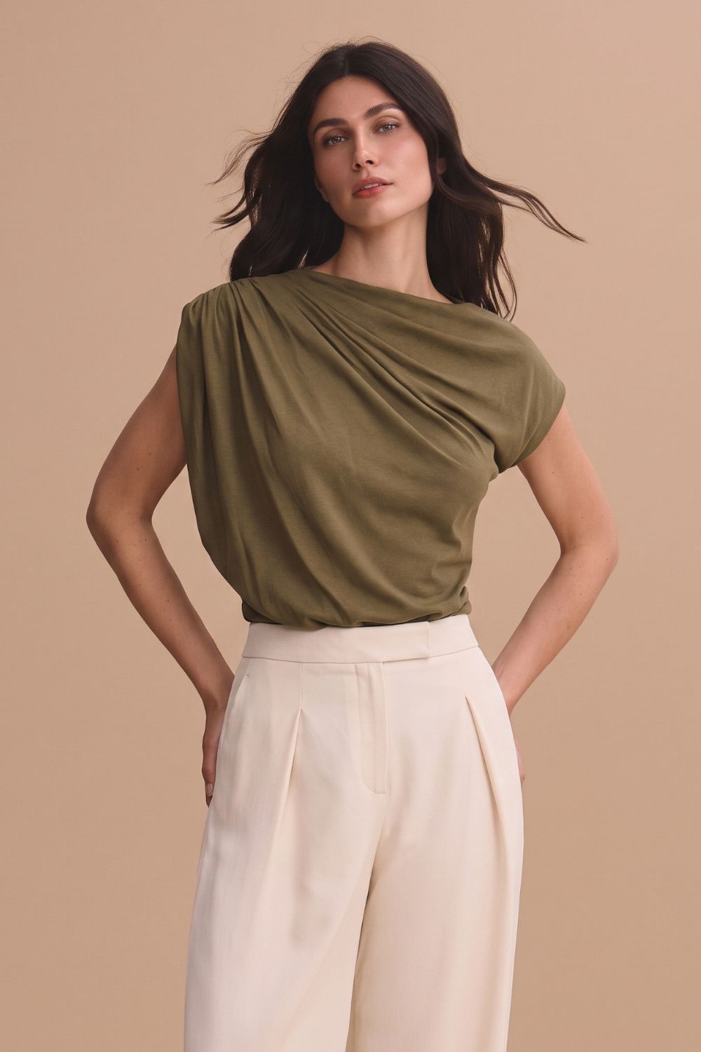 Olive green jade aura blouse