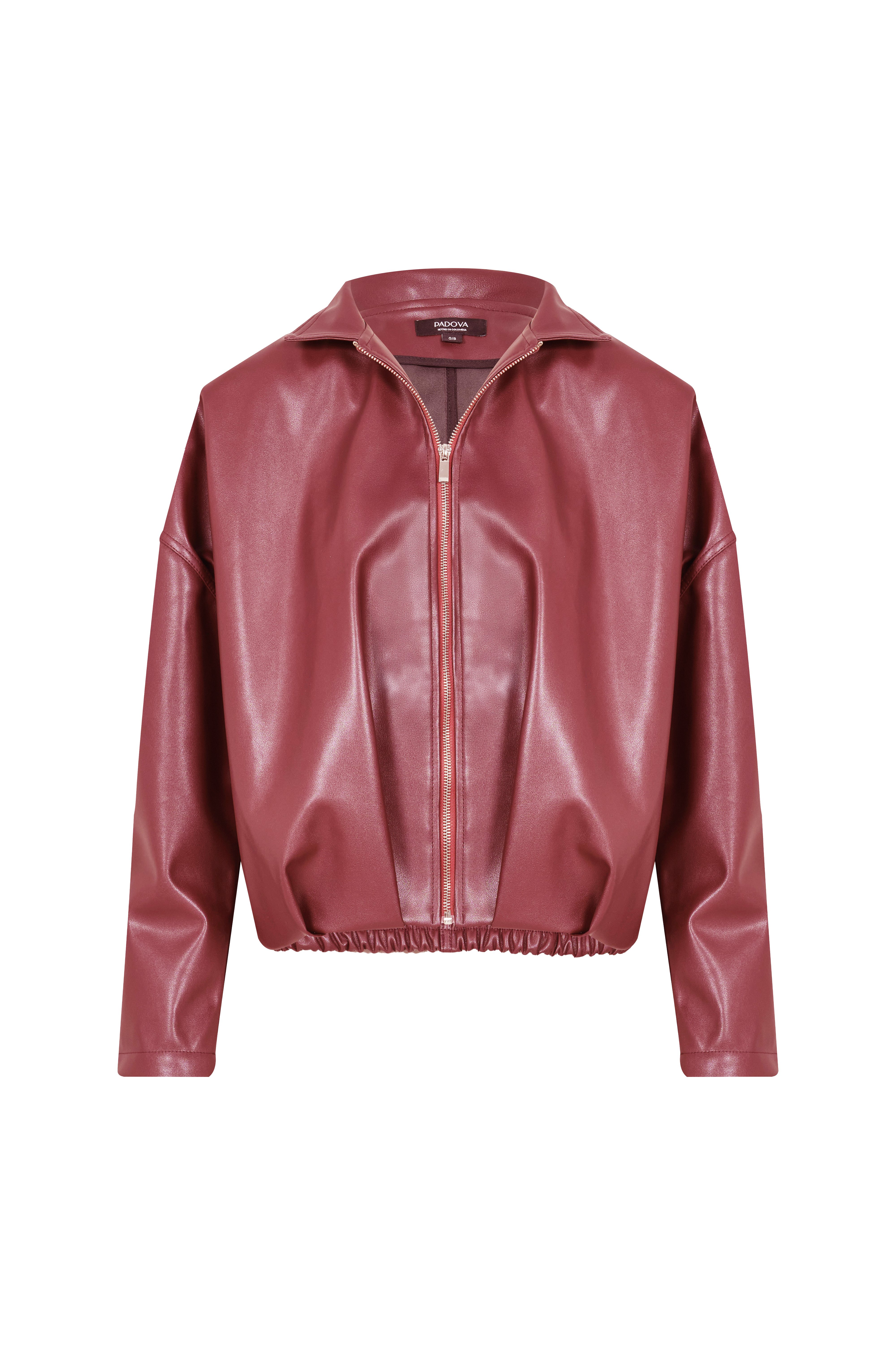 Chaqueta chasse vino cuerina