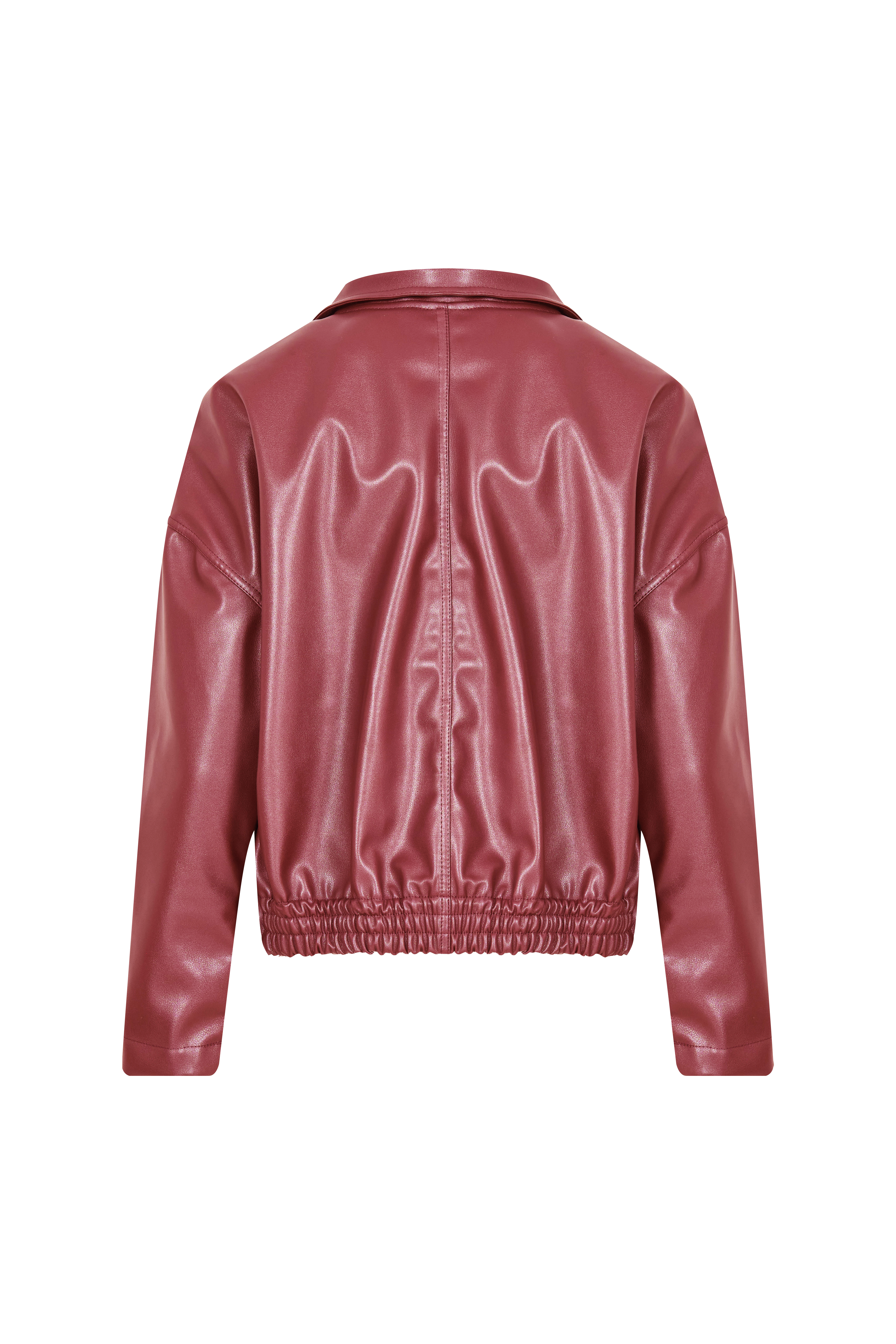 Chaqueta chasse vino cuerina