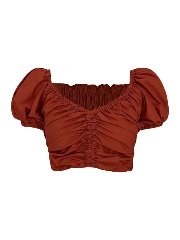 Crop Top La Sevillana Terracotta