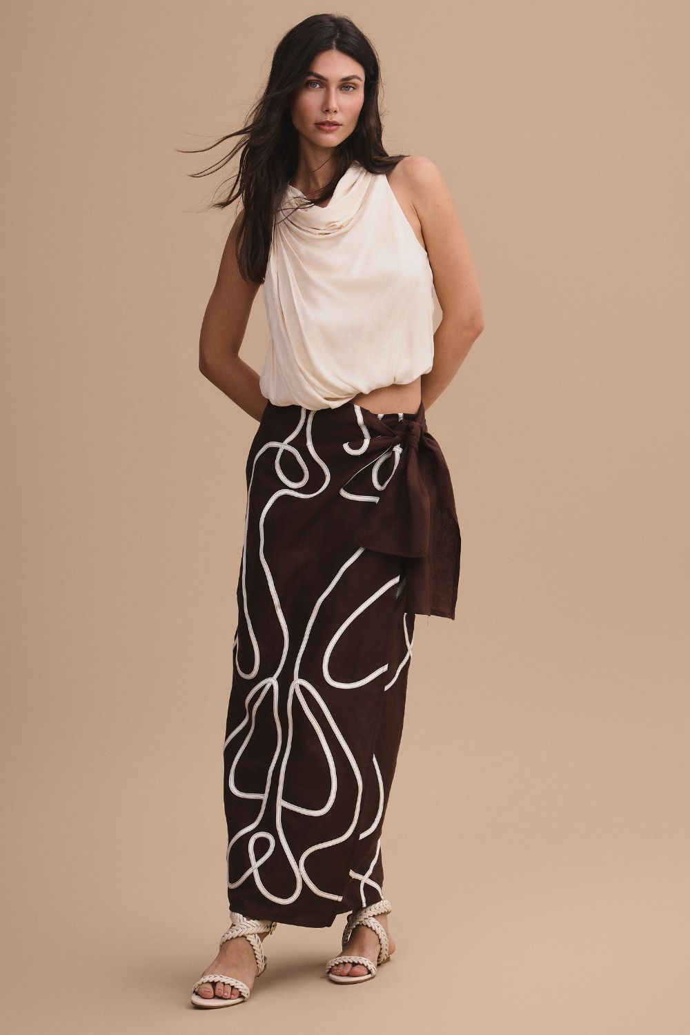 Falda praga brown