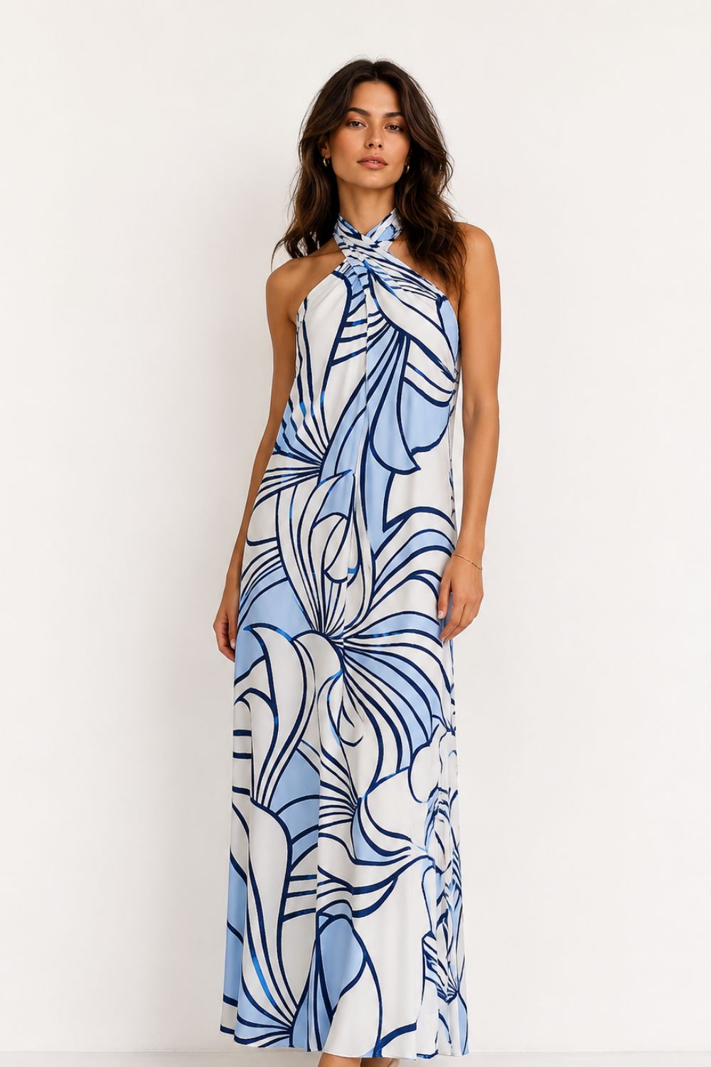 Vestido filosofia del arte ivory navy